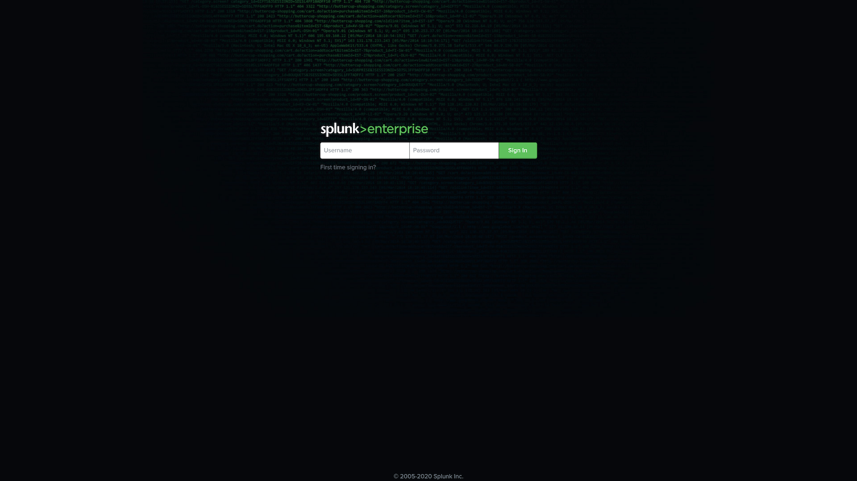 Log in to Splunk. Log in to Splunk.